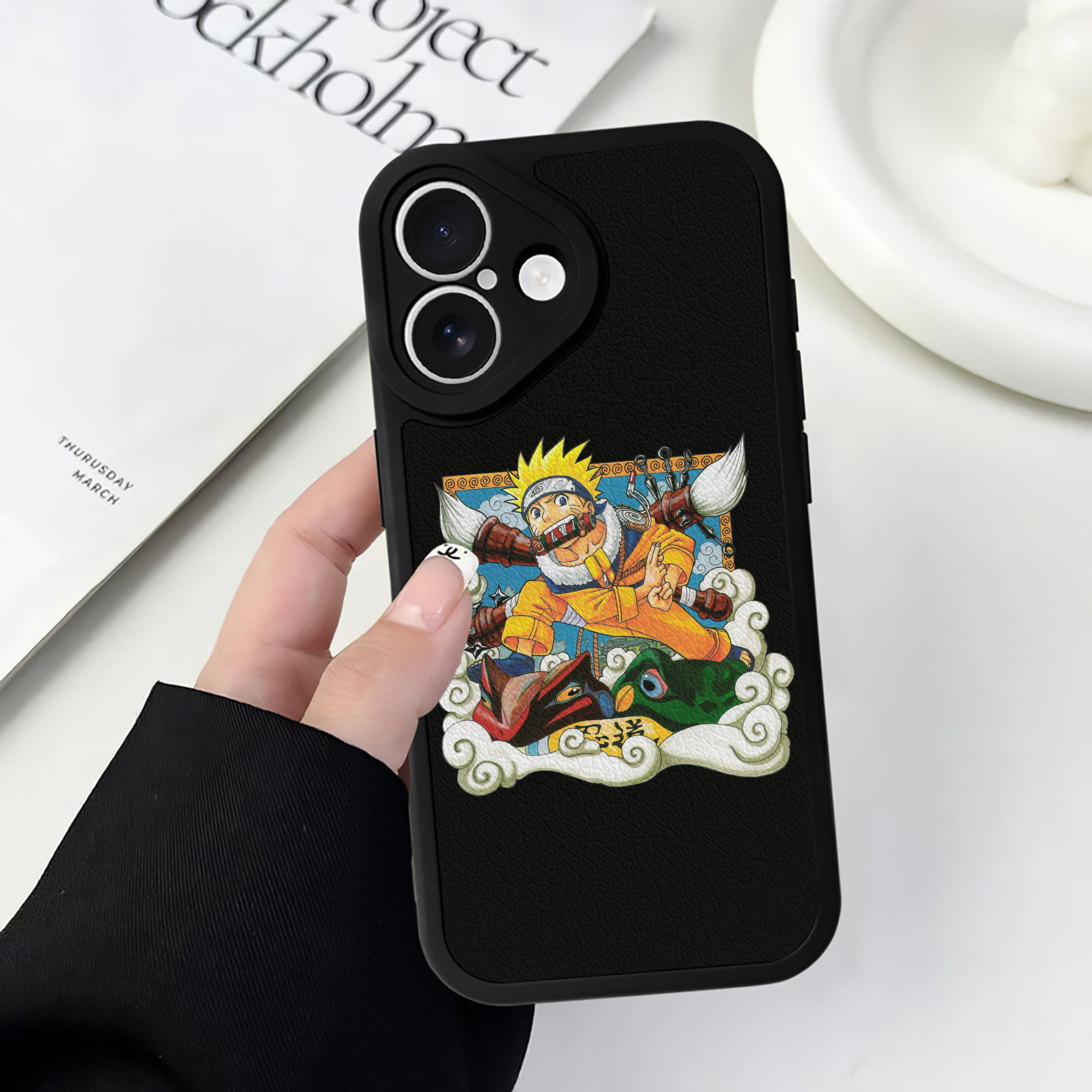 （画像用） NARUTO -ナルト- うずまき ナルト Uzumaki Naruto 【iPhone 16シリーズ対応】シリコンスマホケース（レザー調） 材質：シリコン